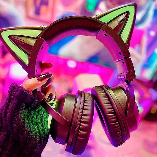 Headphone Gamer Similar Yowu ZW, Fone De Ouvido Orelha De Gato Cosplay, Led  RGB e Bluetooth – ROLKO tech
